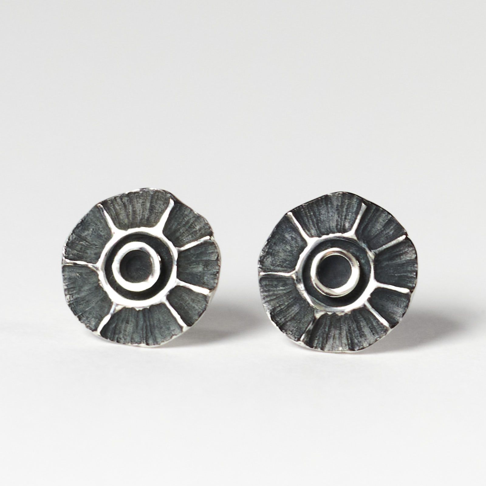 Ohrstecker, Blüte, Silber